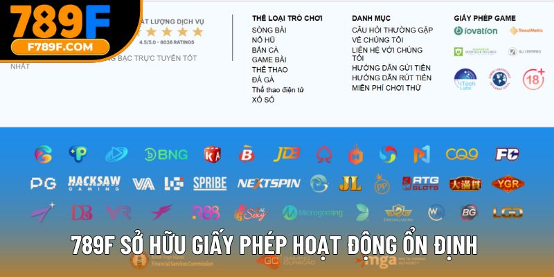 789F sở hữu giấy phép hoạt động ổn định